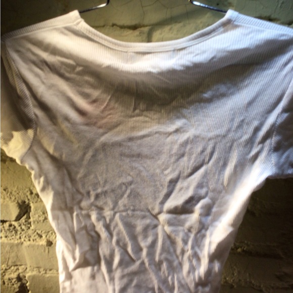 NEW! The Laundry Room White Tee with Orange Lip Graphic - Picture 4 of 4